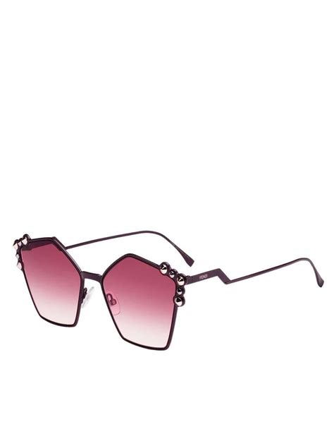 fendi ff 0261 s ot7 57 3x plum|Fendi FF0261/S 6LB Ruthenium FF0261/S Square Sunglasses .